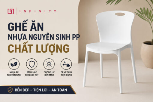 Ghế ăn bằng nhựa nguyên sinh pp chất lượng tại Hải Phòng