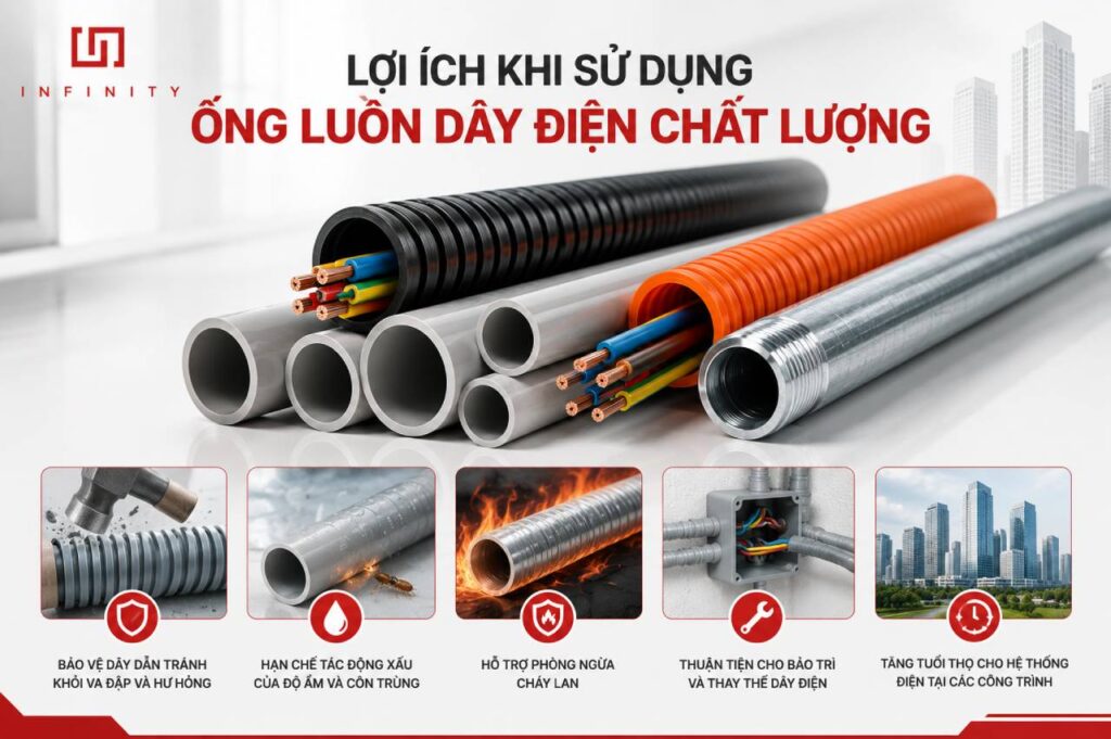 Lợi ích khi sử dụng ống luồn dây điện chất lượng