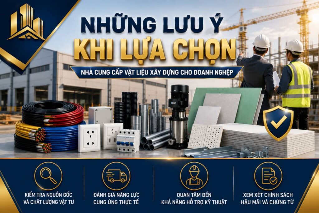 Những lưu ý khi lựa chọn nhà cung cấp vật liệu xây dựng cho doanh nghiệp