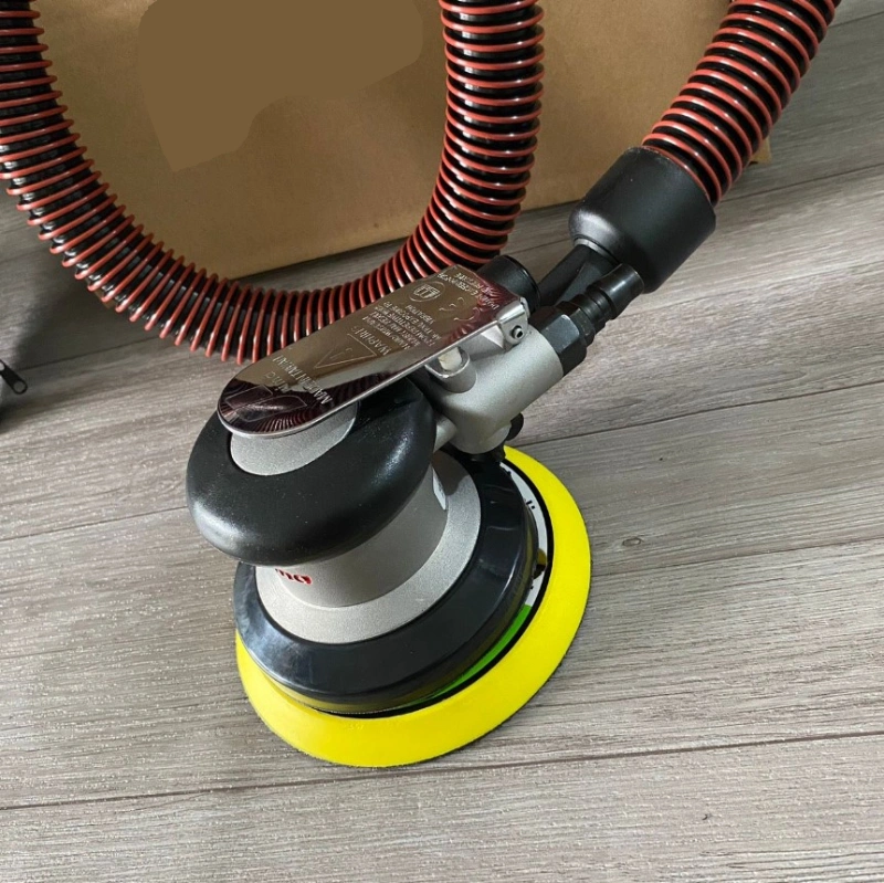 Máy chà bóng chạy khí nén có hút bụi cầm tay 5 inch vỏ thép siêu bền Prima