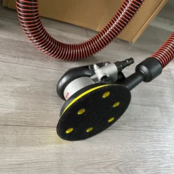 Máy chà bóng chạy khí nén có hút bụi cầm tay 5 inch vỏ thép siêu bền Prima