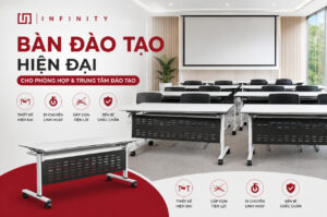 Bàn đào tạo hiện đại cho phòng họp và trung tâm đào tạo