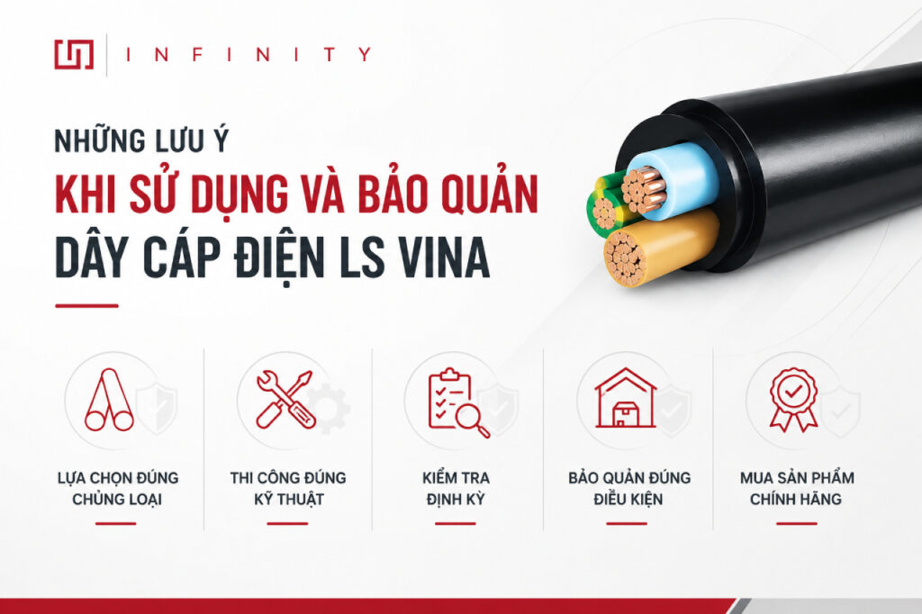 Những lưu ý khi sử dụng và bảo quản dây cáp điện LS VINA