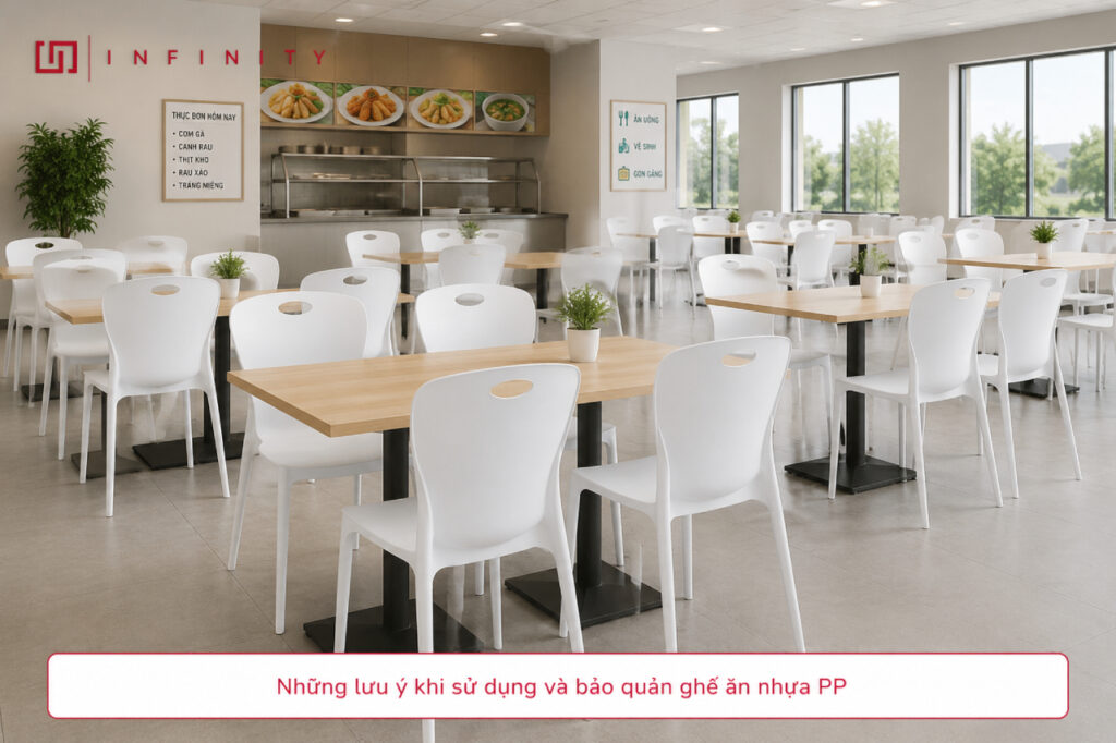 Những lưu ý khi sử dụng và bảo quản ghế ăn nhựa PP