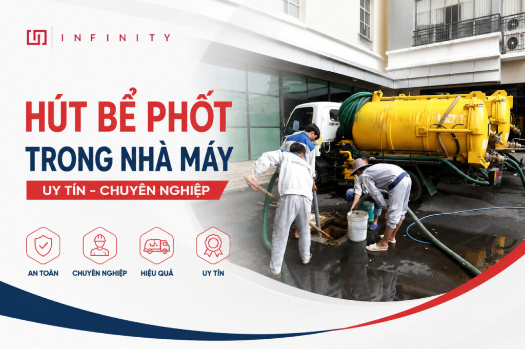 Hút bể phốt trong nhà máy uy tín chuyên nghiệp tại Hải Phòng