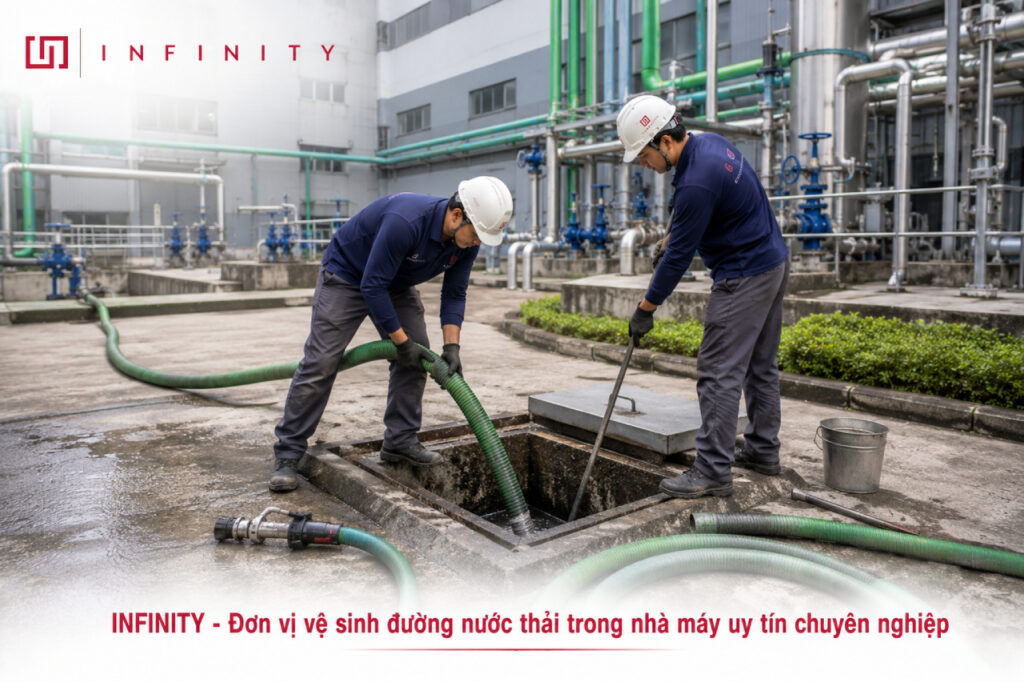 INFINITY - Đơn vị vệ sinh đường nước thải trong nhà máy uy tín chuyên nghiệp tại Hải Phòng
