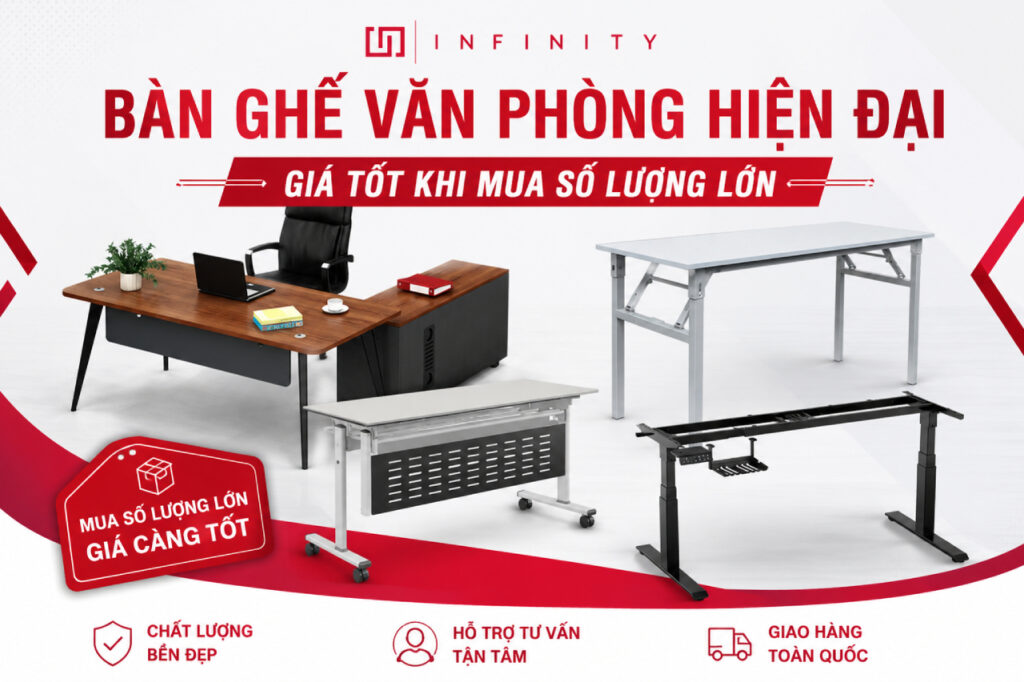 Bàn ghế văn phòng hiện đại giá tốt khi mua số lượng lớn