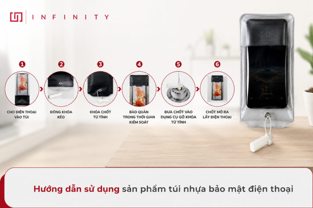 Hướng dẫn sử dụng sản phẩm túi nhựa bảo mật điện thoại