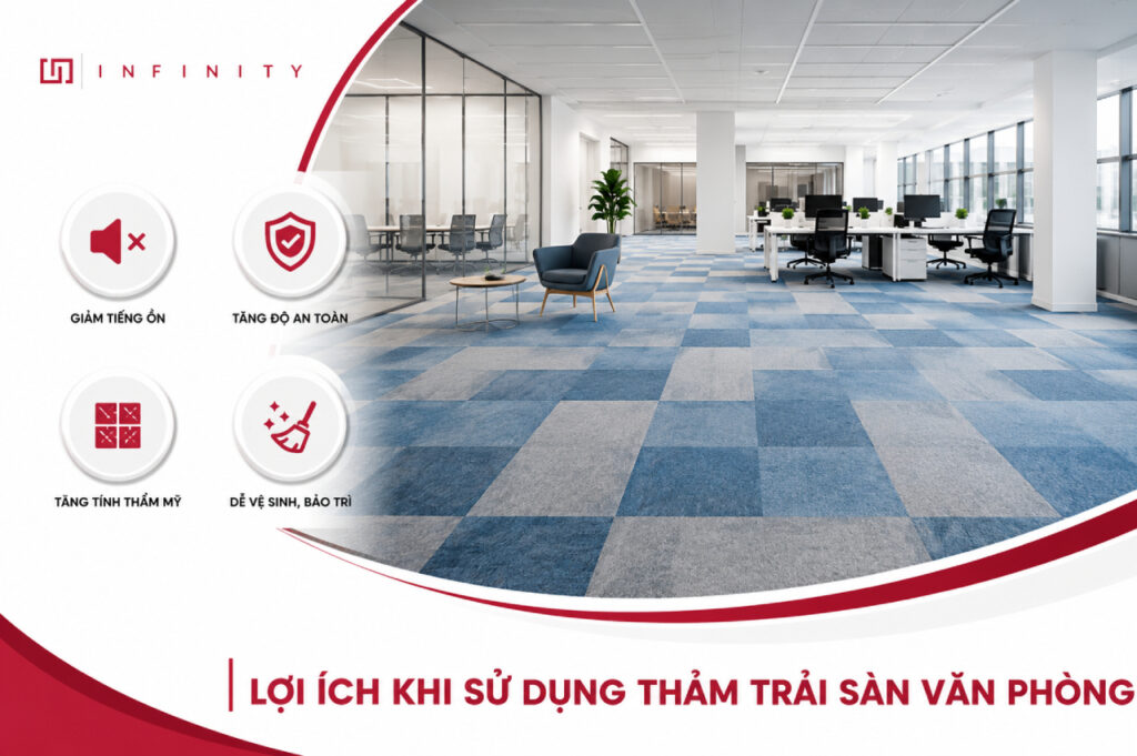 Lợi ích khi sử dụng thảm trải sàn văn phòng