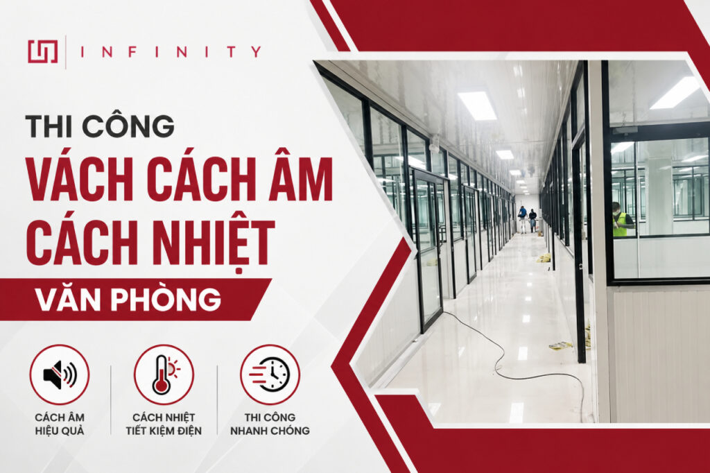 Thi công vách cách âm cách nhiệt văn phòng