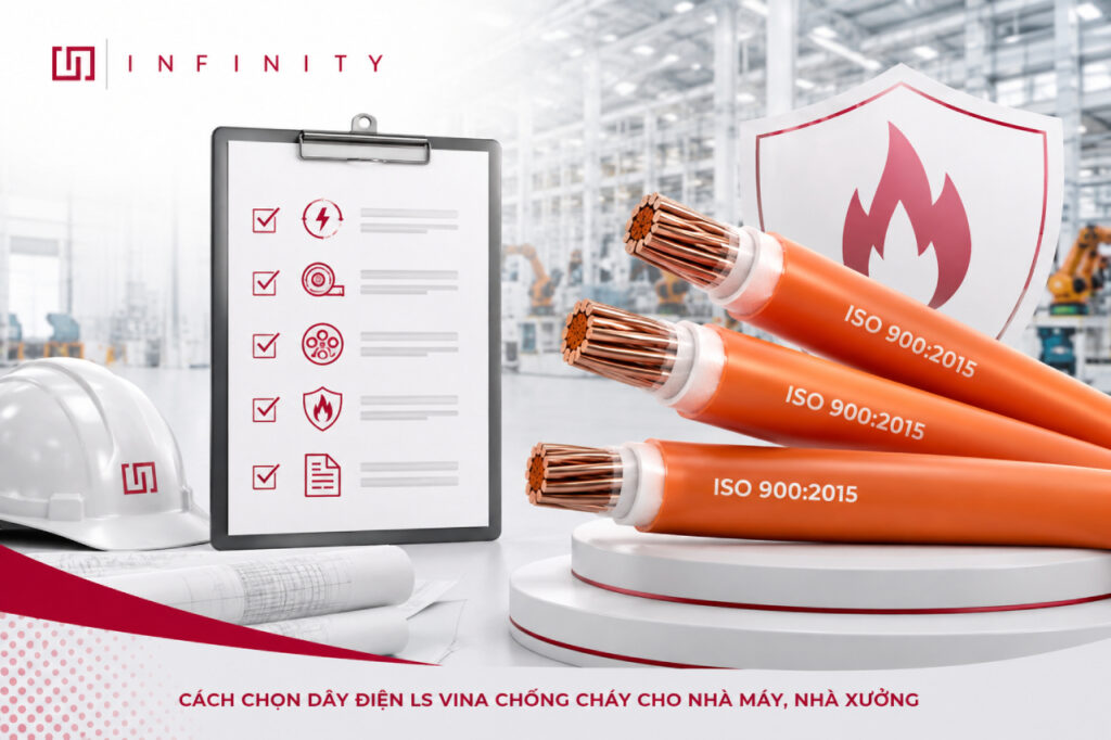 Cách chọn dây điện LS VINA chống cháy cho nhà máy, nhà xưởng