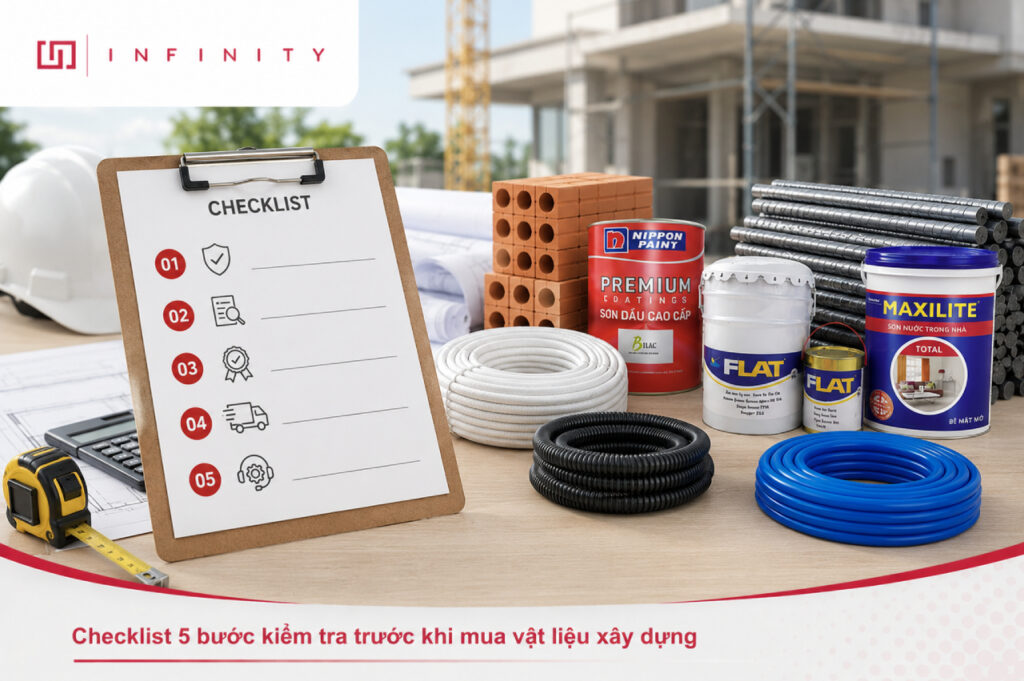 Checklist 5 bước kiểm tra trước khi mua vật liệu xây dựng